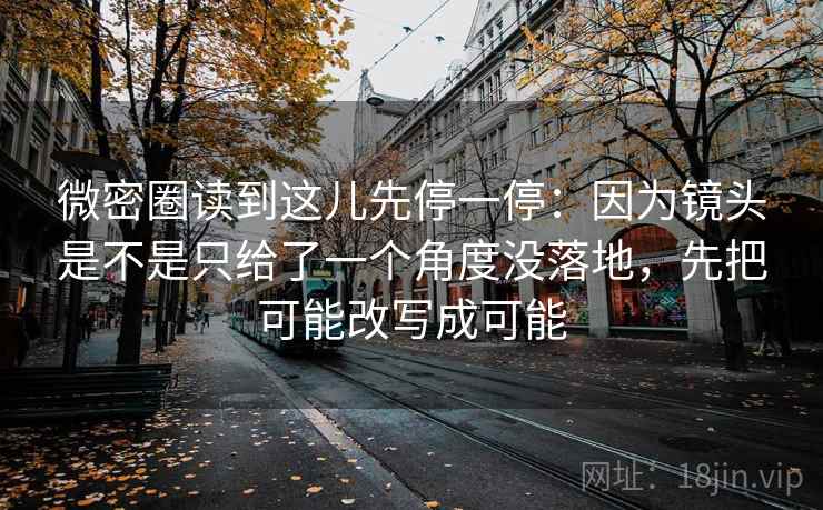 微密圈读到这儿先停一停：因为镜头是不是只给了一个角度没落地，先把可能改写成可能